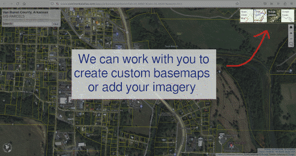 Ask about options for custom basemaps or adding your imagery